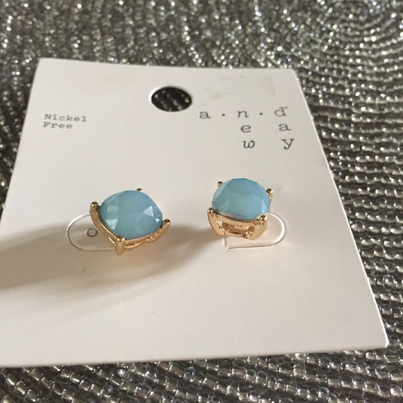 NEW Light Blue Earring Studs - Picture 2 of 5